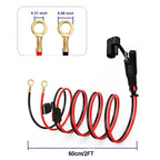 SAE to O-Ring Terminal Battery Charger Cable with 10A Fuse