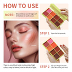 8-Color Cream Highlighter and Blush Makeup Palette