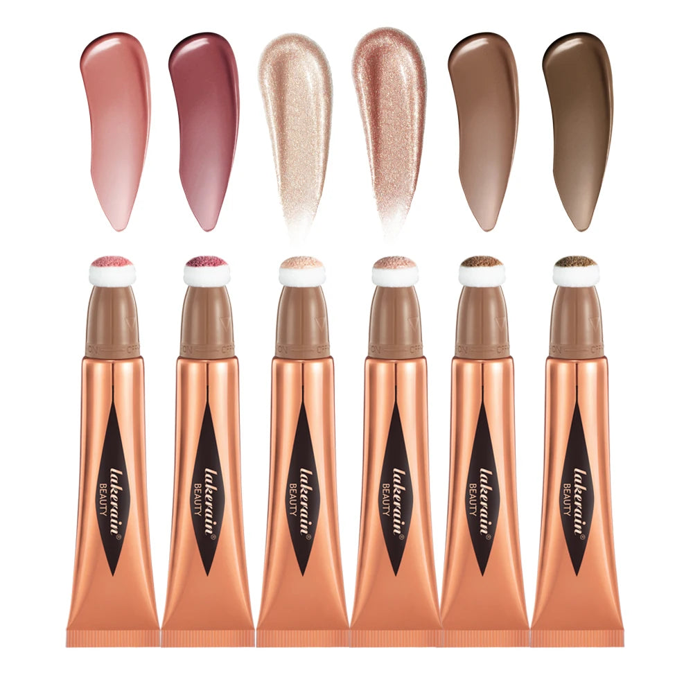 Liquid Contour, Blush and Highlighter Wand with Cushion Applicator