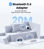 USB Bluetooth 5.4 Adapter for PC Wireless Connectivity