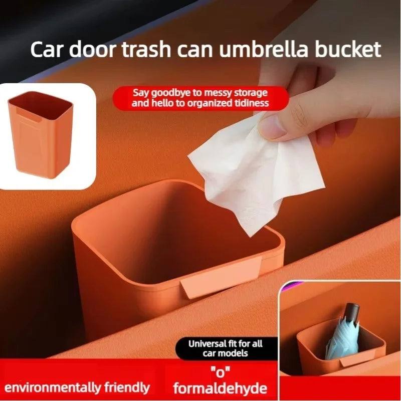 Silicone Car Door Trash Can and Umbrella Holder Organizer