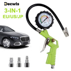 3-in-1 Tire Inflator Gauge with Pressure Meter for Vehicles