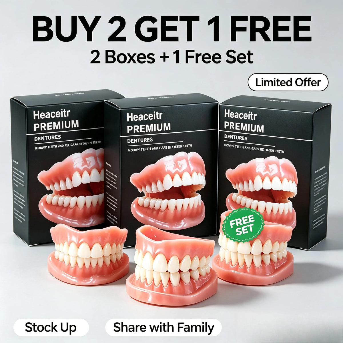 Custom Fit Silicone Comfort Dentures