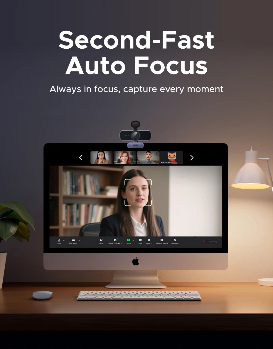 4K Ultra HD Webcam with Dual Microphone for Streaming and Video Calls - 29