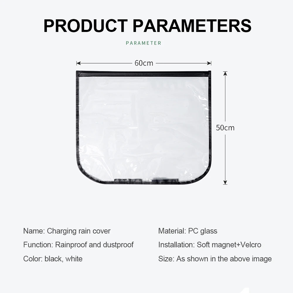 Universal EV Charging Port Rainproof Dustproof Cover with Magnetic Strip