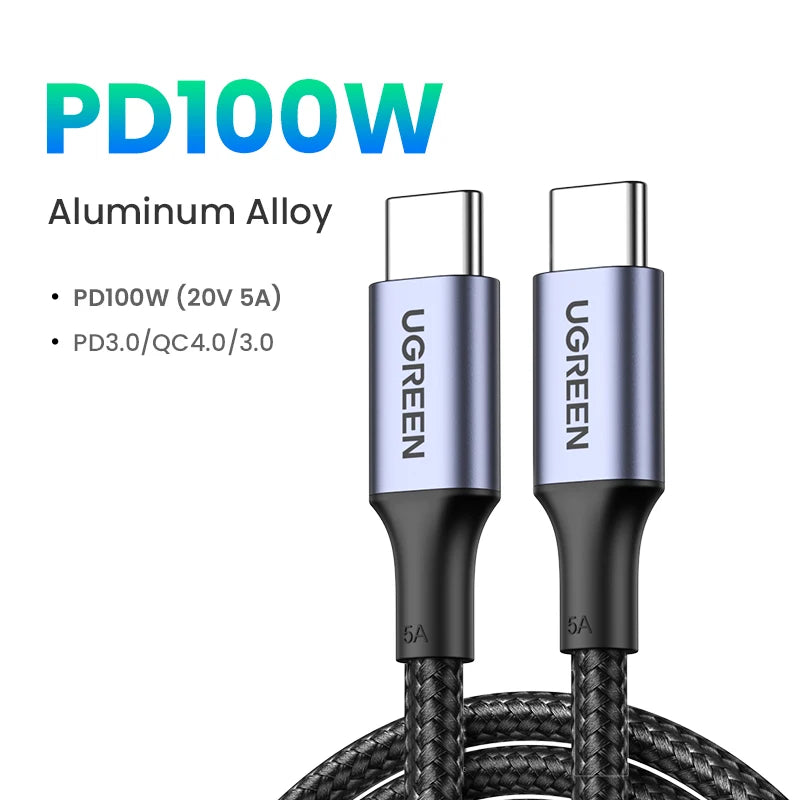 100W USB-C to USB-C Fast Charging and Data Sync Cable