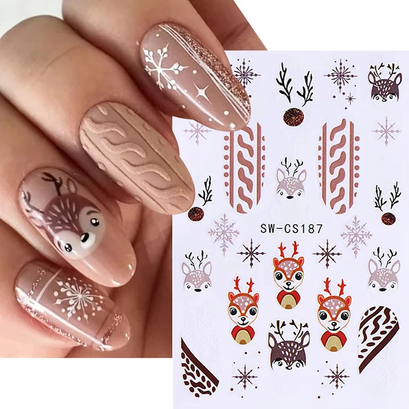 Christmas Cartoon Nail Art Decals - 9