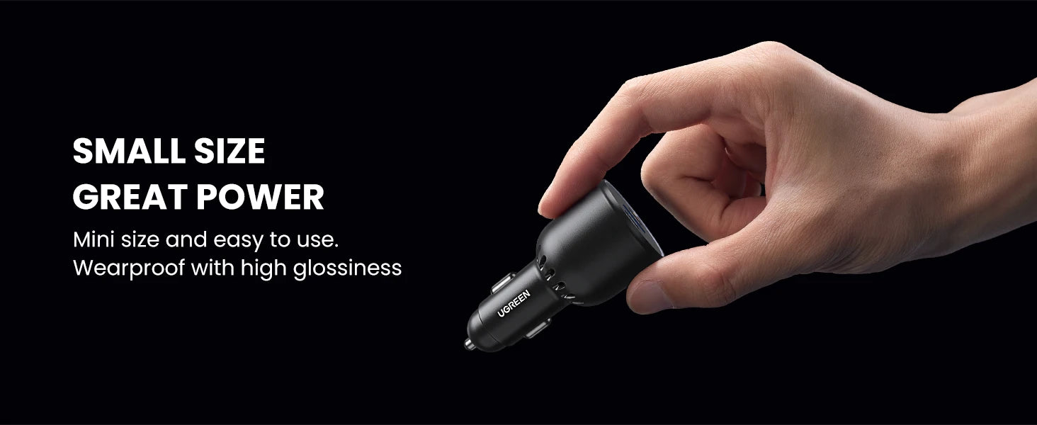 130W USB-C Fast Car Charger with Power Delivery for Laptops and Phones - 14