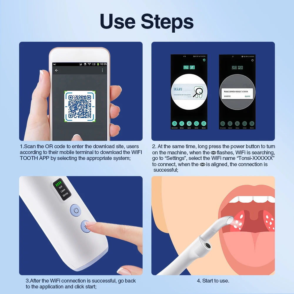 HD Camera Tonsil Stone Removal Vacuum Tool