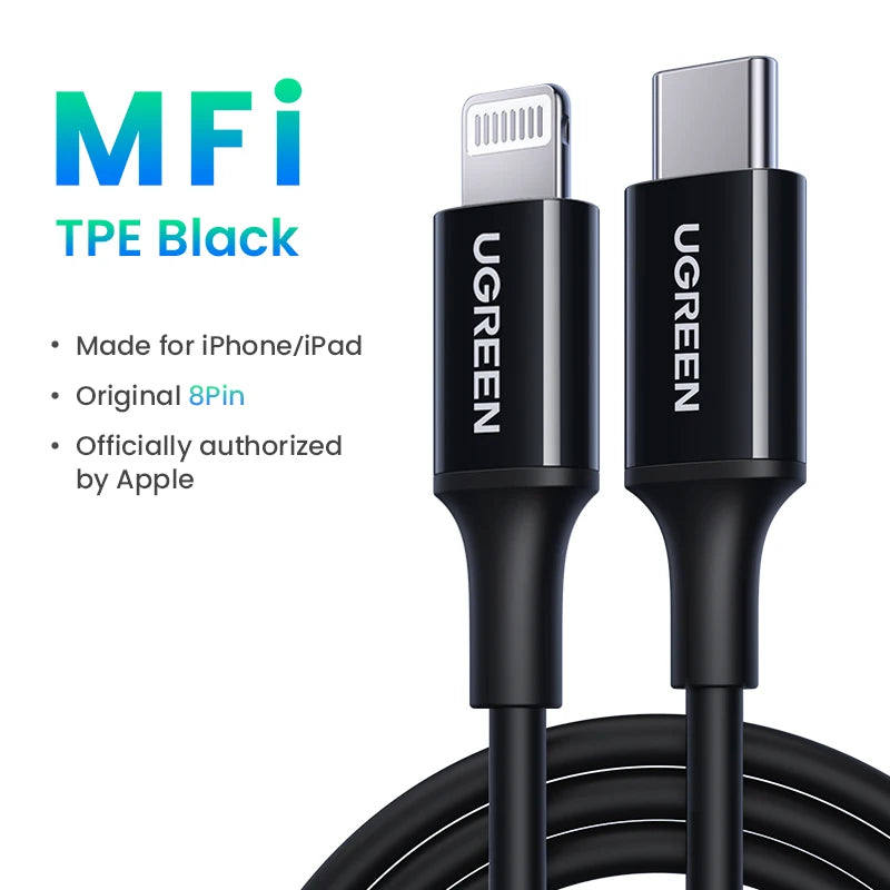 USB-C to Lightning PD 20W Fast Charging Cable for iPhone and iPad