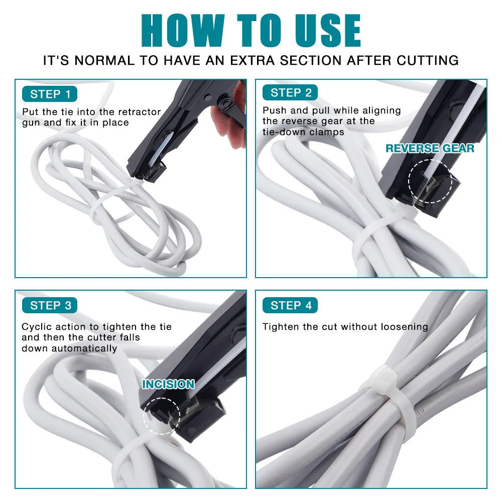 Heavy Duty Cable Tie Tensioning and Cutting Tool - 6