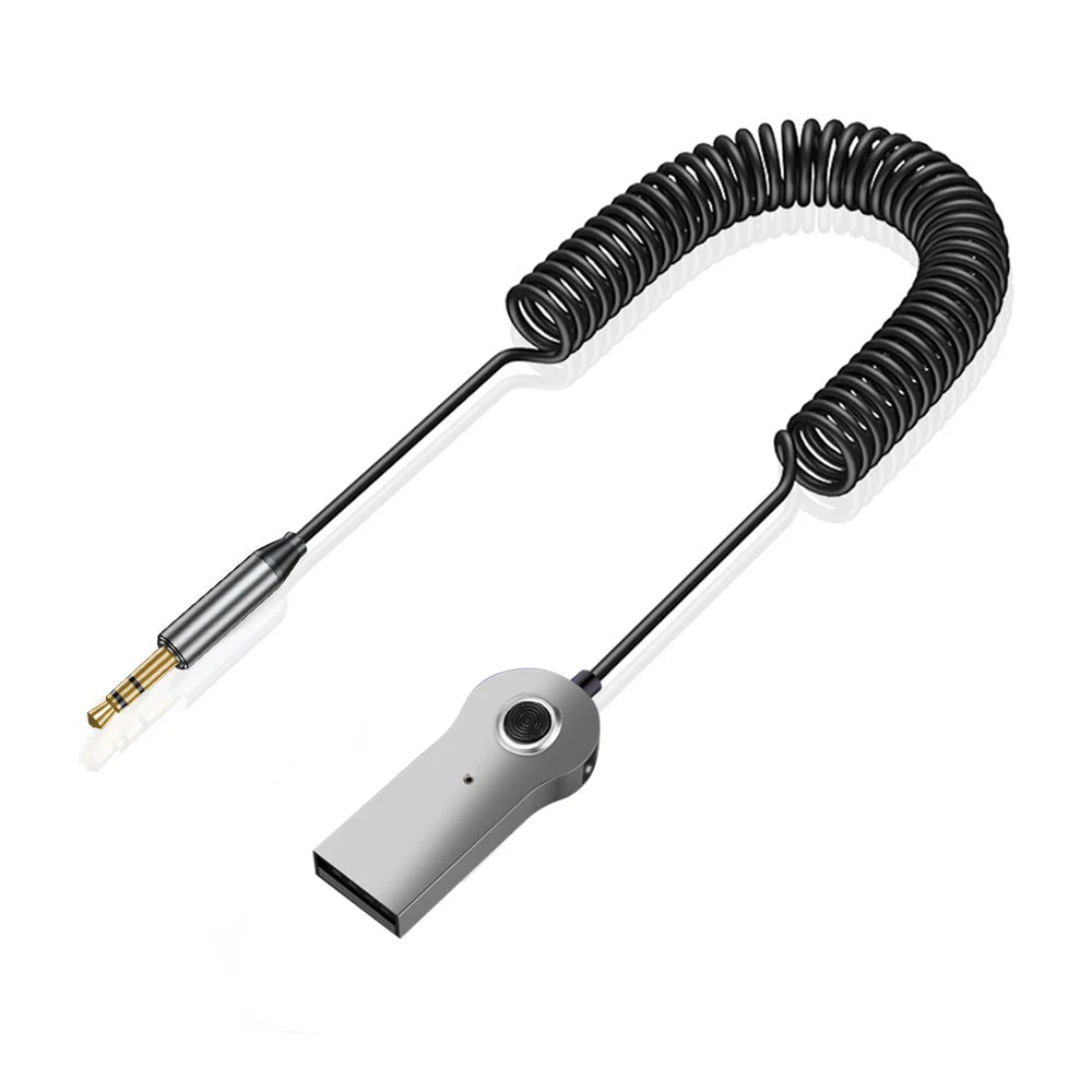 Bluetooth 5.0 USB to 3.5mm Aux Audio Receiver Transmitter Car Kit