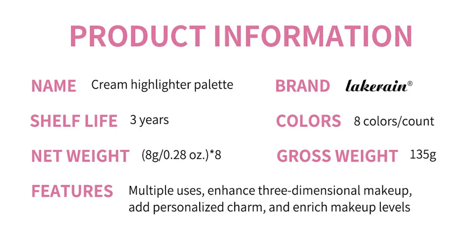 Cream Highlighter and Contour Palette
