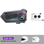 Bluetooth 5.3 Motorcycle Helmet Intercom Headset for 2 Riders 300M
