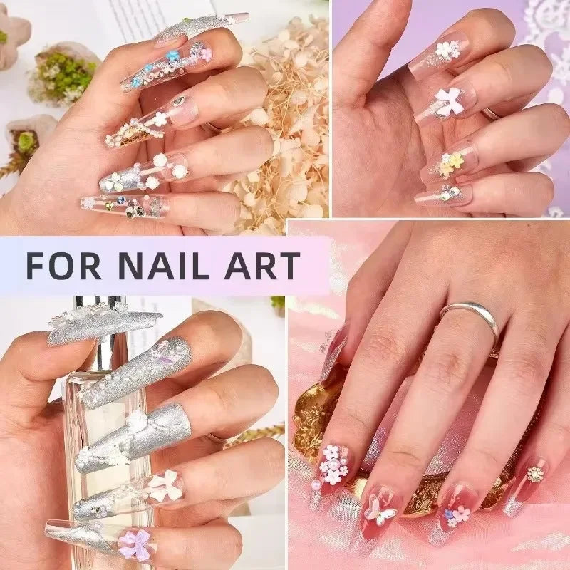 3D Mixed Bowknot and Flower Nail Art Decoration Set - 9