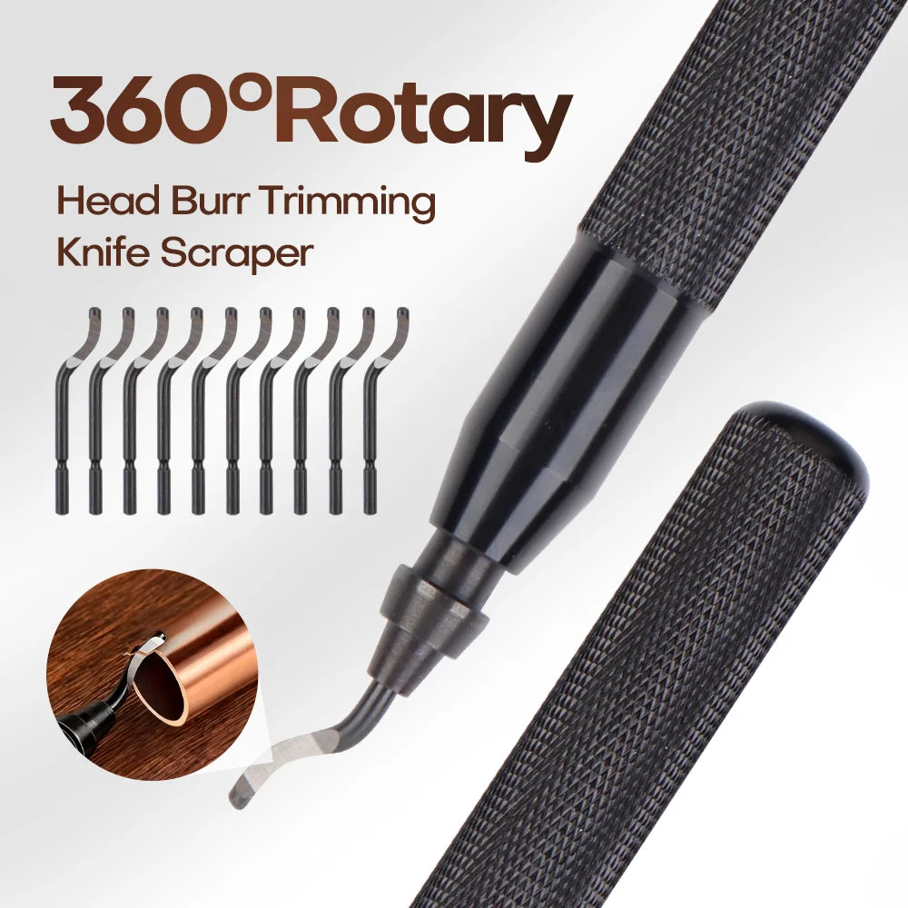 Rotary Deburring Tool with HSS Blades for Metal and Plastic