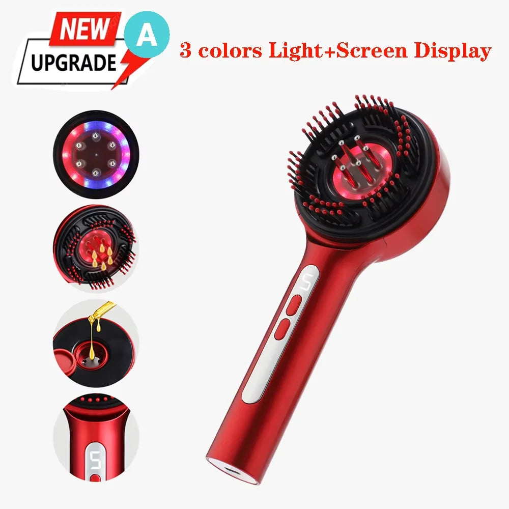 Electric Scalp Massage Comb with Liquid Applicator - 28