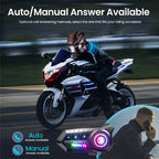 X3 Bluetooth 6.0 Motorcycle Helmet Headset with RGB Light and IP67