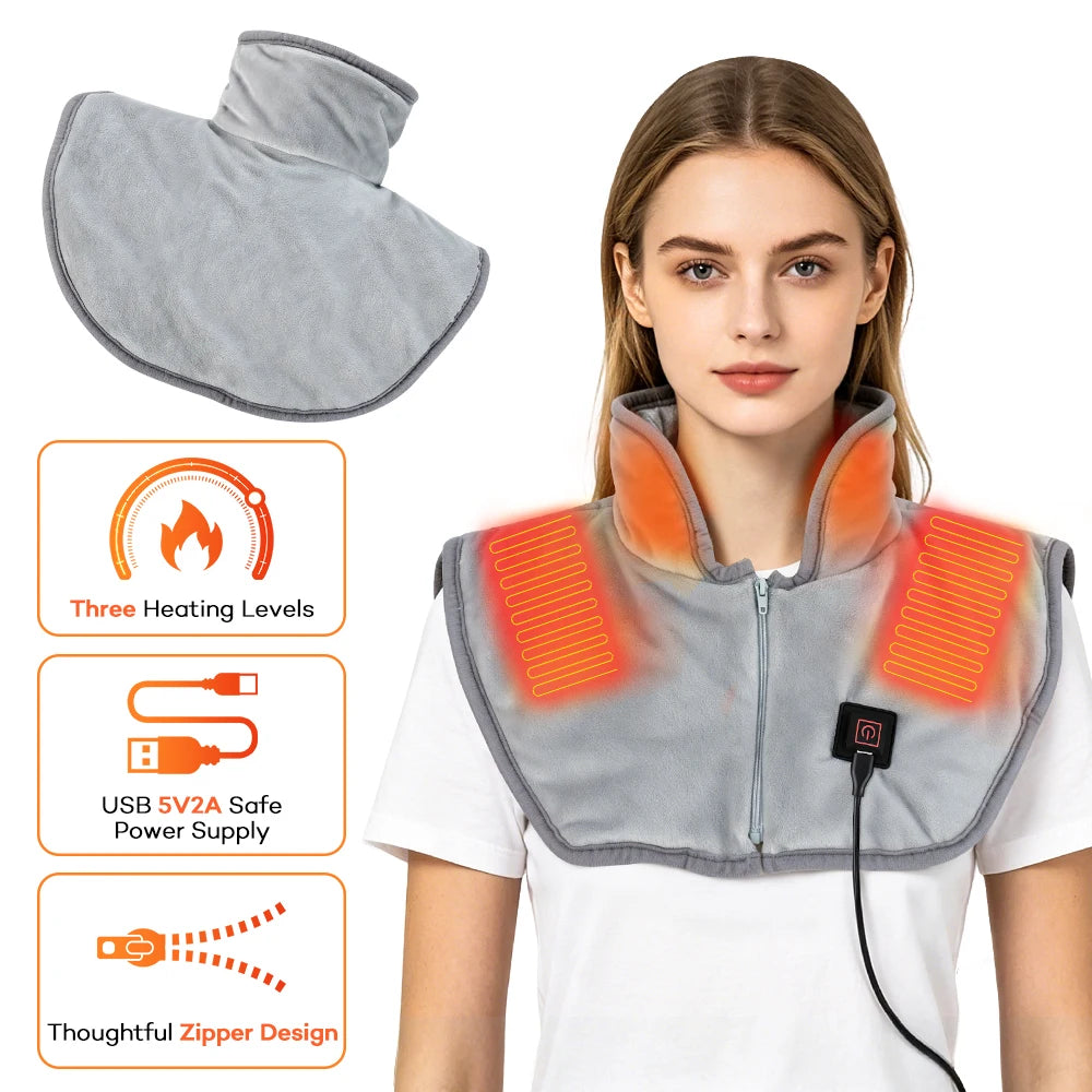 USB Electric Heated Neck and Shoulder Heating Pad