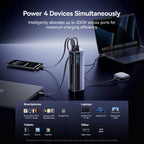 200W 25000mAh Fast Charging Power Bank with Retractable Cables