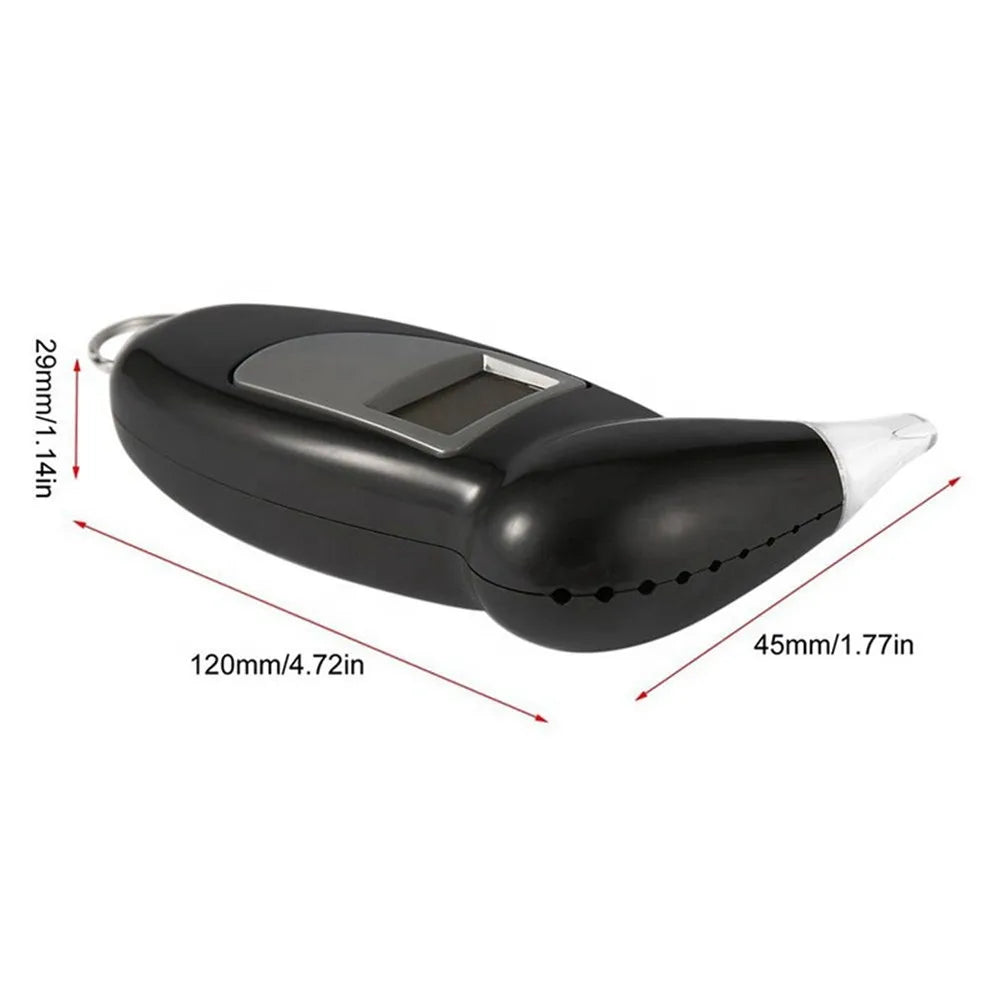 Digital Alcohol Breath Tester with LCD Display and 5 Mouthpieces
