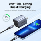 45W Dual USB-C GaN Fast Wall Charger for Smartphones and Tablets