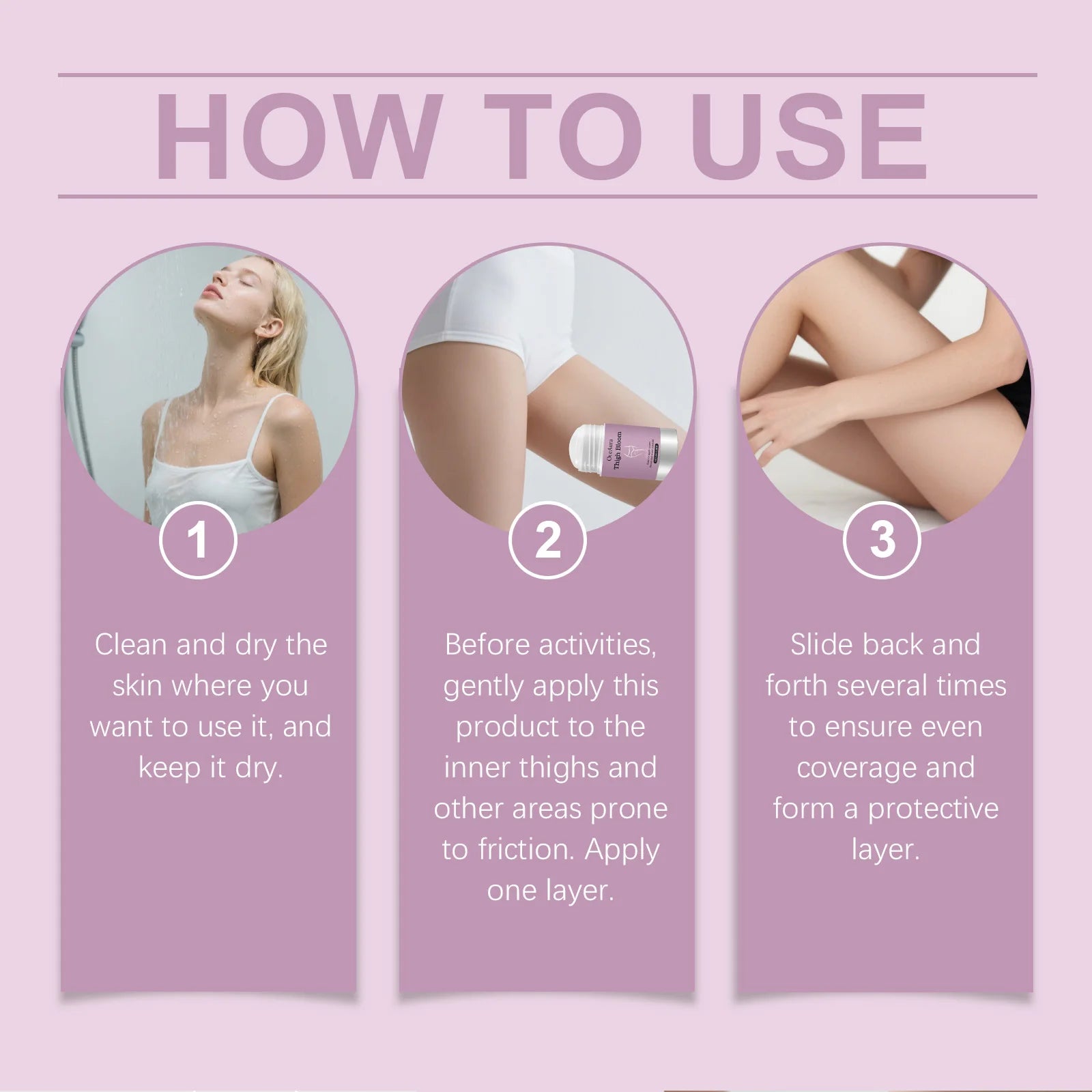Anti-Chafe Thigh Balm Stick for Skin Protection - 12