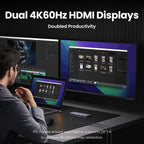 7-in-1 USB-C Hub with Dual 4K 60Hz HDMI and 100W Charging