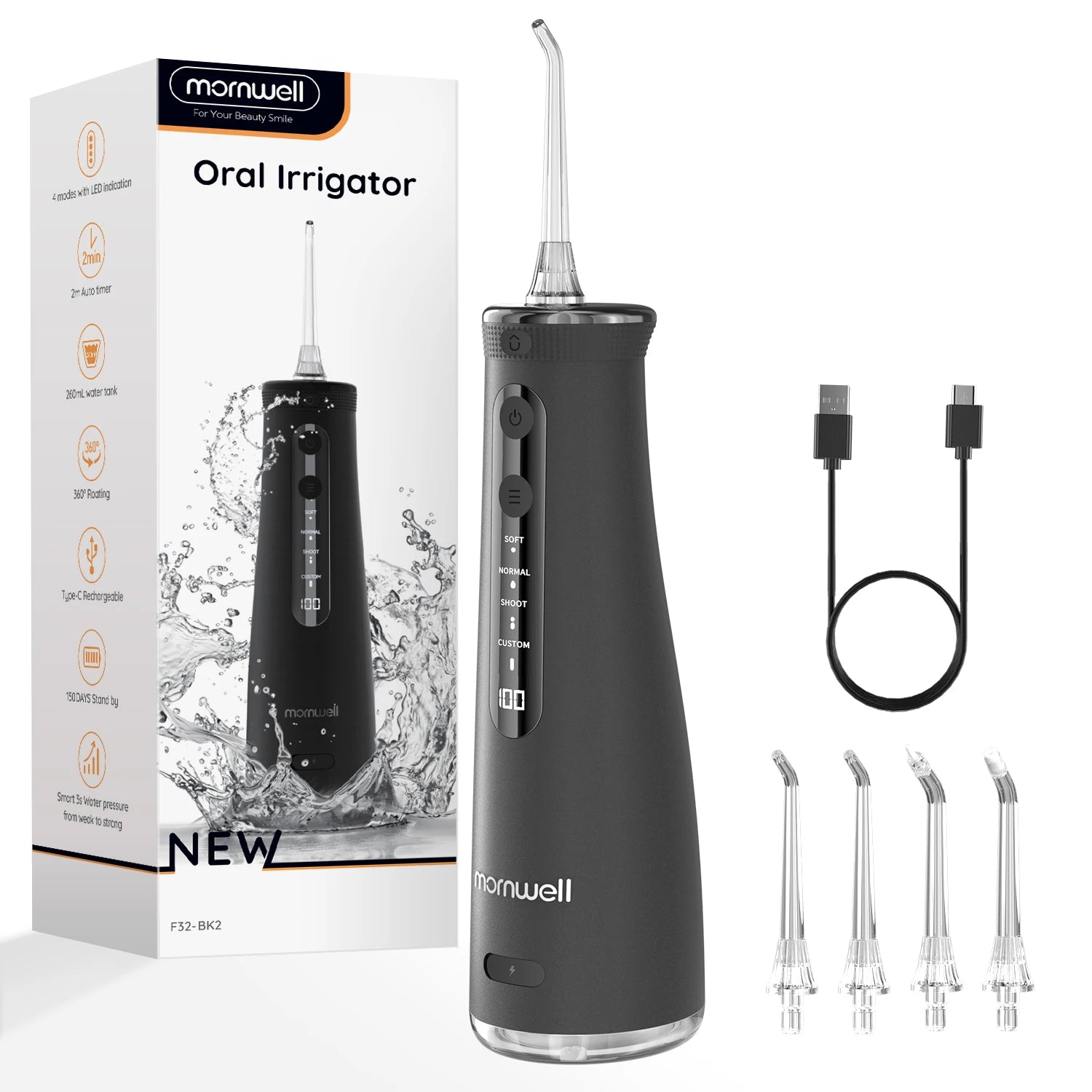 Portable Cordless Electric Water Flosser for Teeth Cleaning - 17