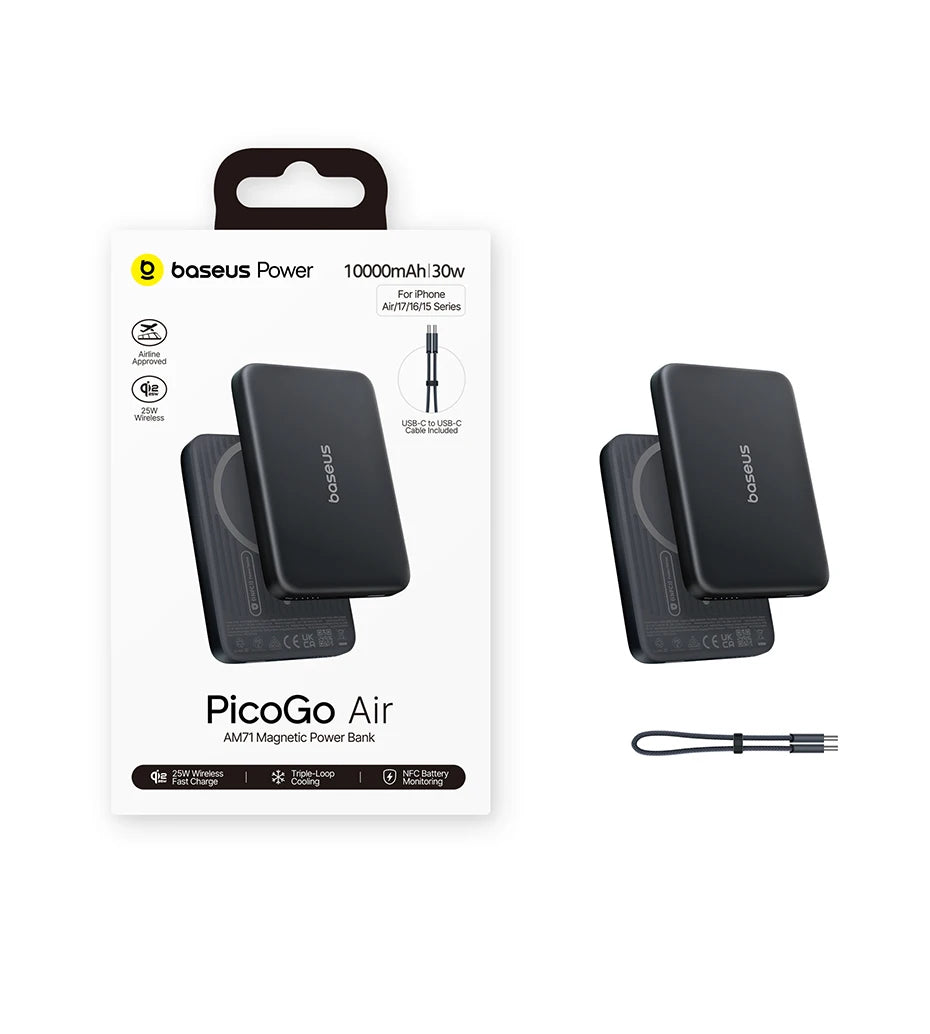 10000mAh Magnetic Wireless Power Bank with 30W Fast Charging