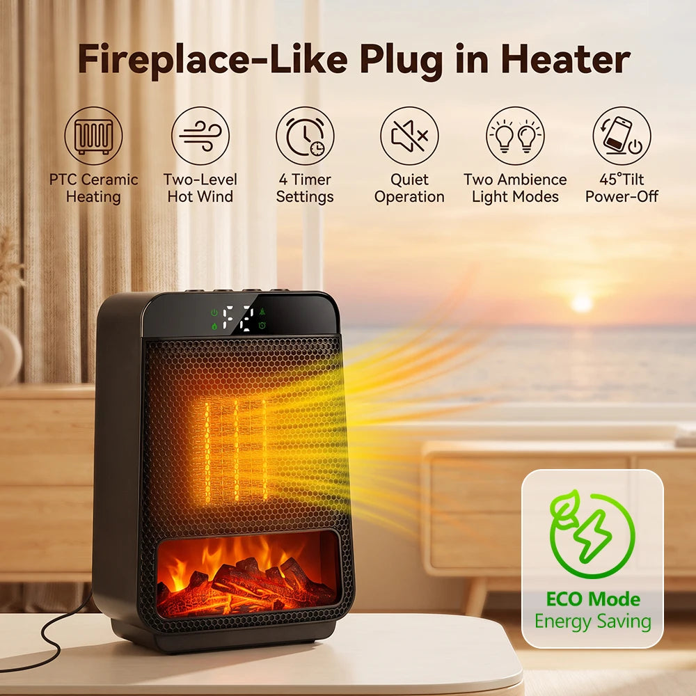 Portable Electric Ceramic Space Heater for Home and Office