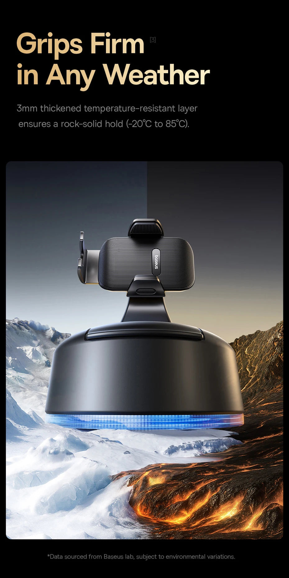 Foldable Dashboard Suction Cup Car Phone Mount