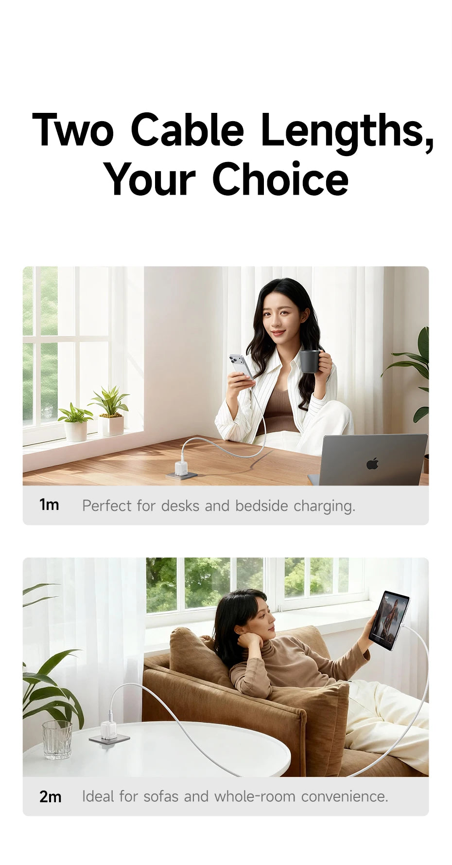 240W USB-C to USB-C Fast Charging and Data Sync Cable - 20
