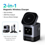 2-in-1 Qi2 15W Magnetic Wireless Charging Stand