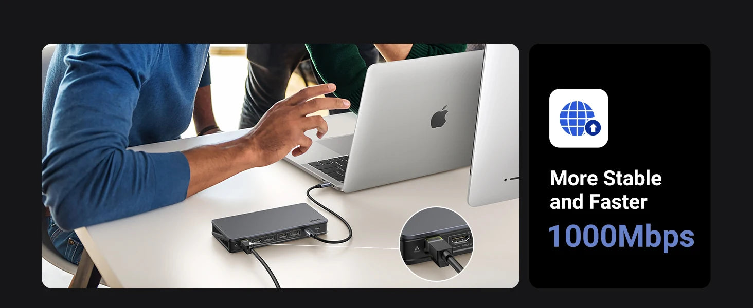 9-in-1 Dual 4K 60Hz DisplayLink Docking Station for Laptop - 17