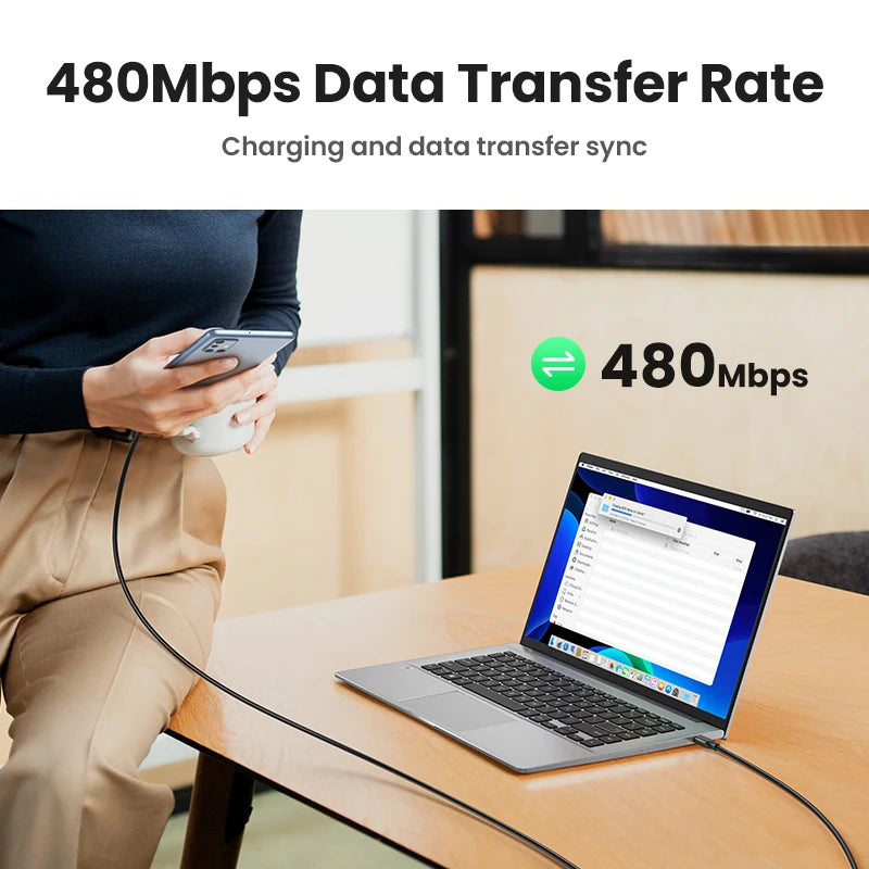 100W USB-C to USB-C Fast Charging and Data Sync Cable