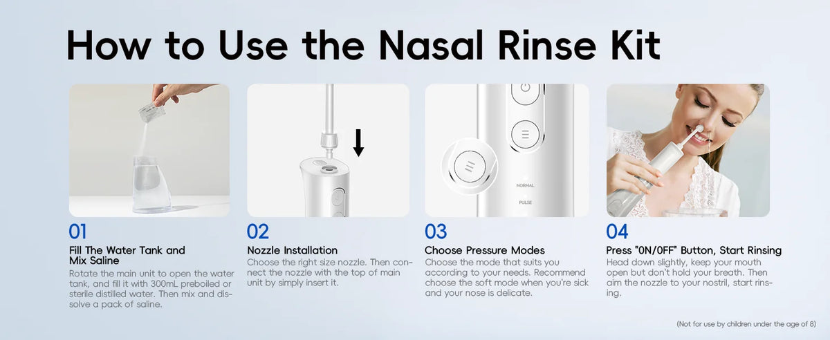 Portable Electric Water Flosser and Scalp Massager Set