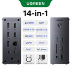14-in-1 USB-C Docking Station with Dual 4K Display and M.2 SSD Slot