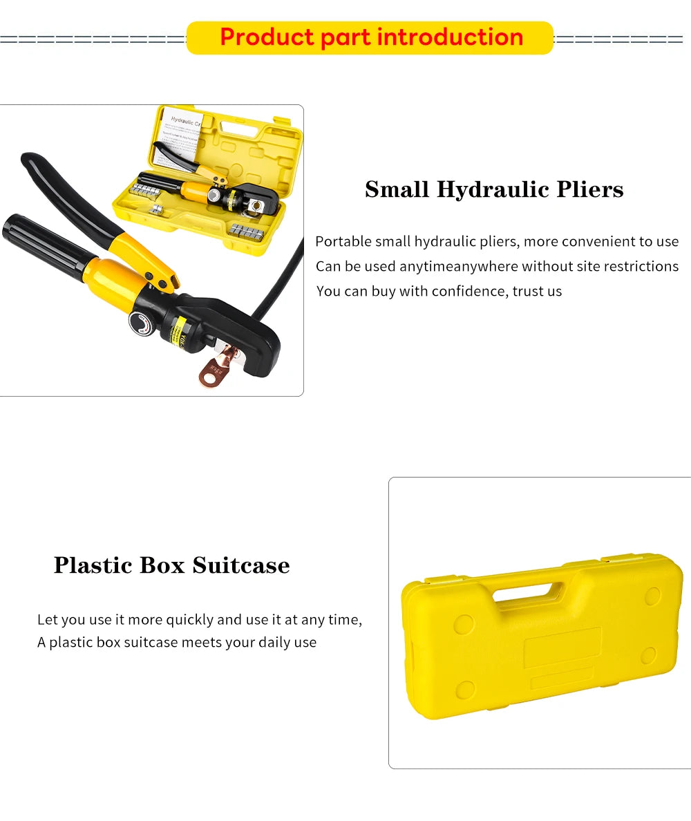 10T Hydraulic Cable Crimping Tool 4-70mm² - 10