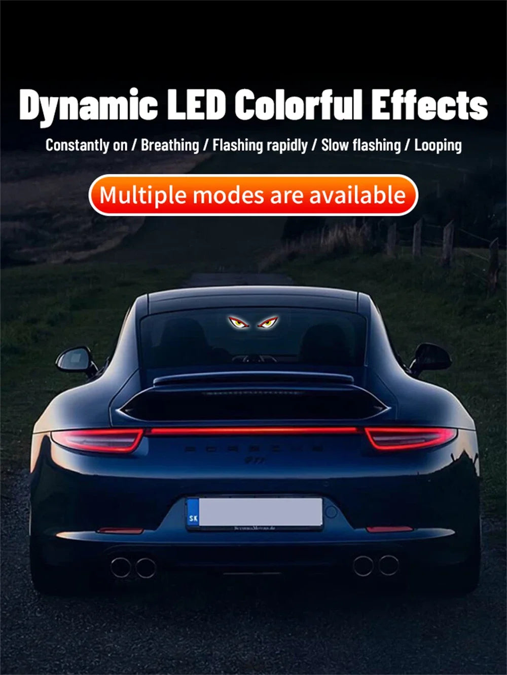 Solar Demon Eye LED Car Window Atmosphere Light - 13