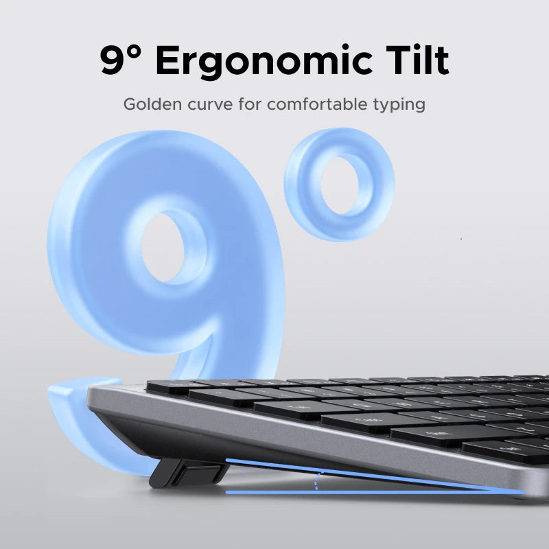 Dual-Mode Bluetooth 5.3 & 2.4G Slim Wireless Keyboard