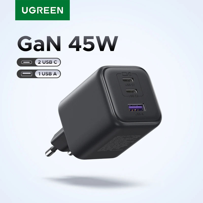 45W GaN USB-C Fast Charger with Power Delivery - 1