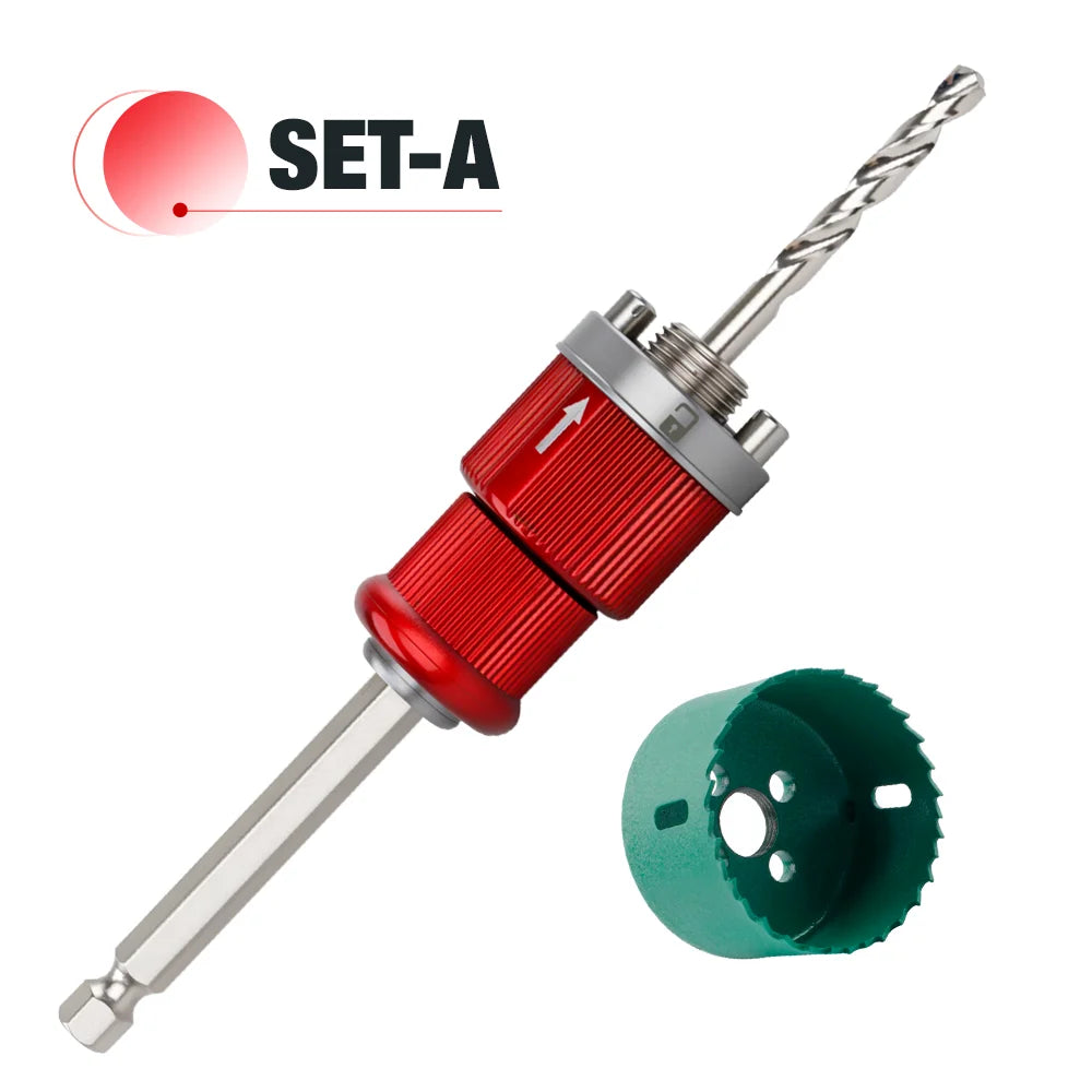 Quick-Release Hole Saw Connecting Rod with Hex Shank - 7