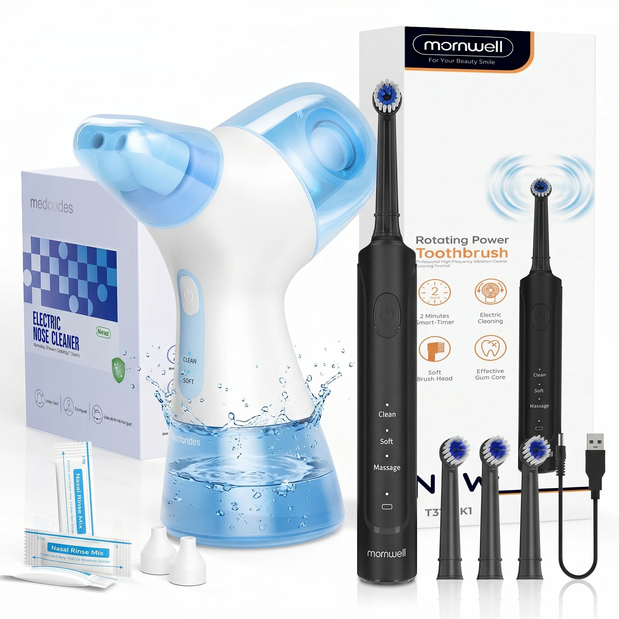 Electric Nasal Irrigator and Sonic Toothbrush Care Kit - 1