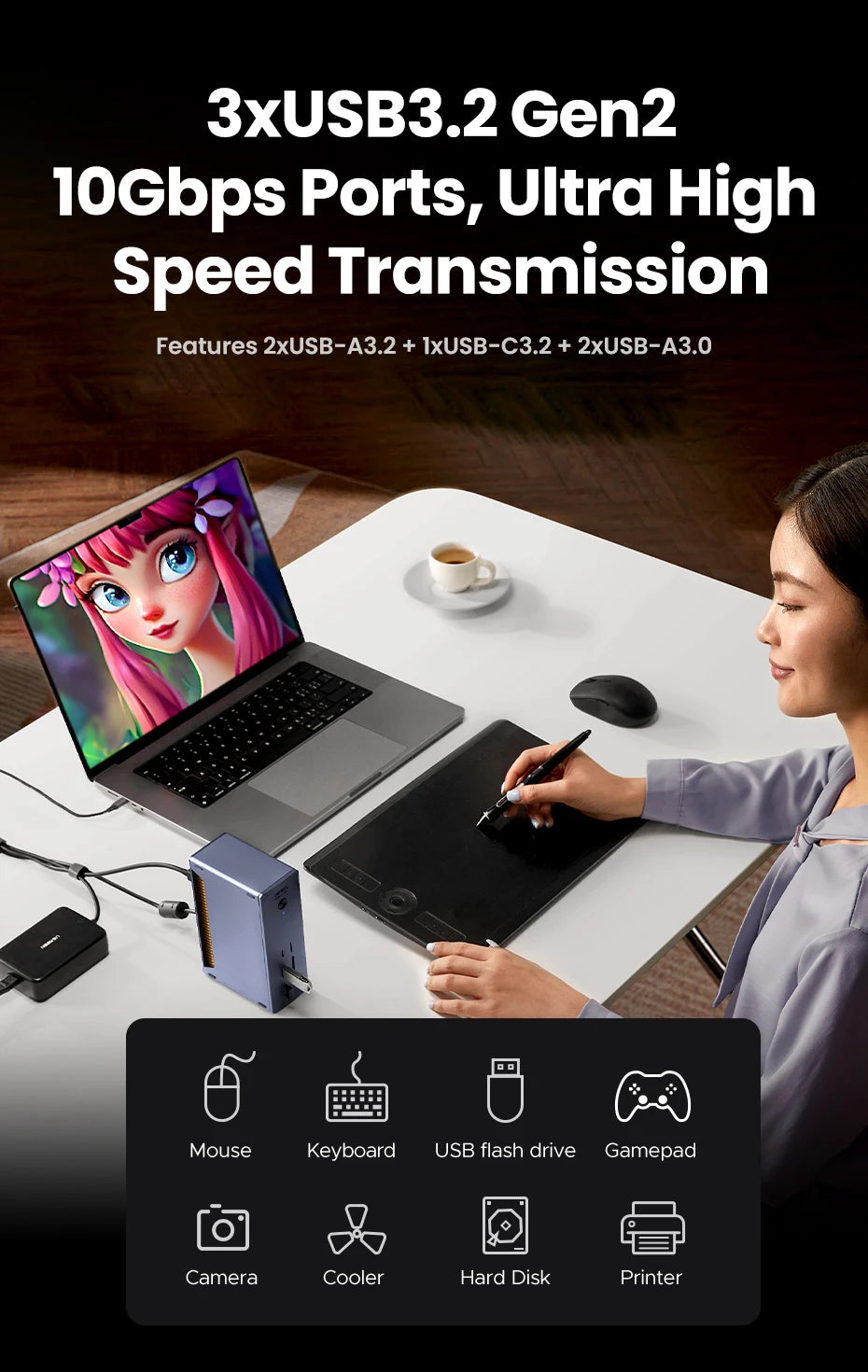 13-in-1 Thunderbolt 5 Docking Station for Laptops