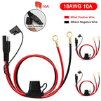 SAE to O-Ring Terminal Battery Charger Cable with 10A Fuse