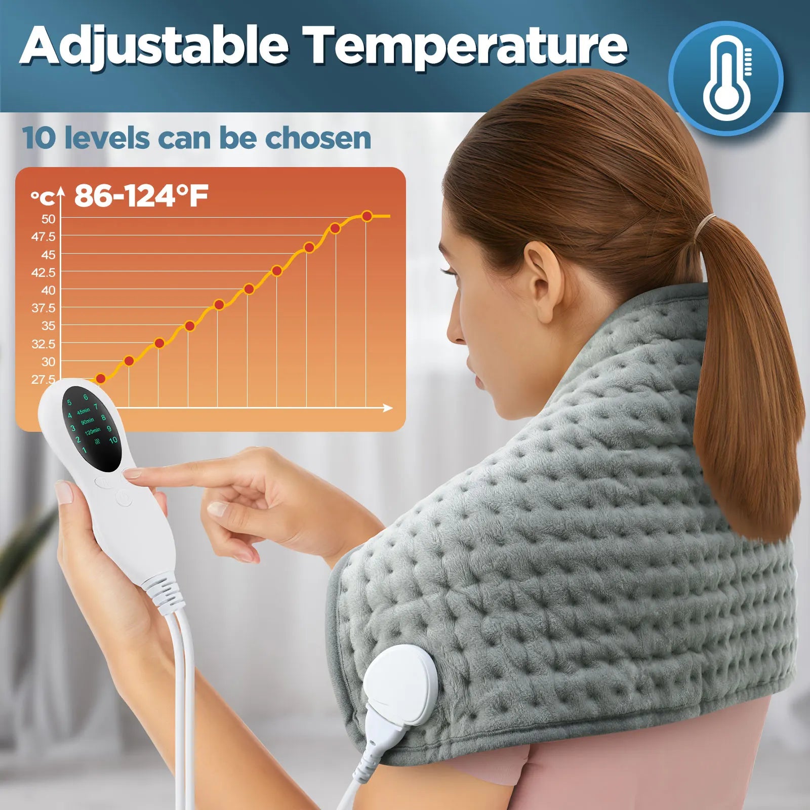 Electric Heating Pad for Back and Body Pain Relief - 8