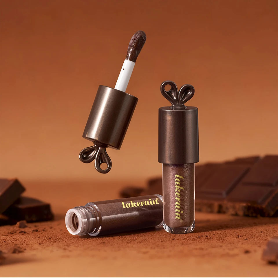 Moisturizing Chocolate Shimmer Lip Gloss for Hydrated Plump Lips
