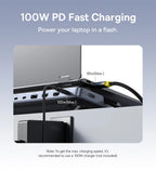 12-in-1 USB-C Triple Display Docking Station with Laptop Stand
