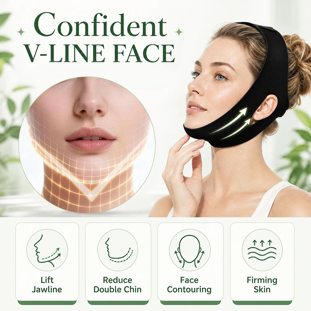 Hot and Cold Facial Compression Wrap for Chin and Jaw